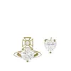 VIVIENNE WESTWOOD MILLIE EARRINGS GOLD / WHITE ENAMEL / WHITE