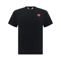 T-SHIRT RED EMBLEM RED HEART BLACK