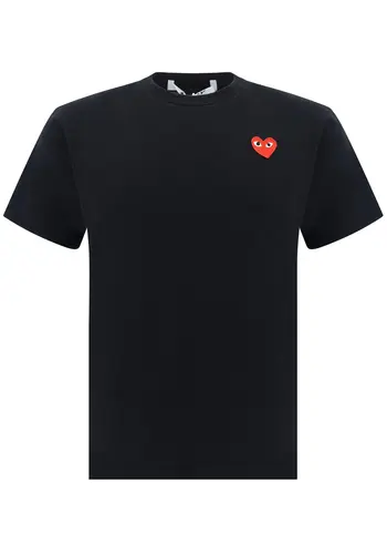 COMME DES GARCONS PLAY t-shirt red emblem red heart black COMME DES GARCONS PLAY t-shirt red emblem red heart black