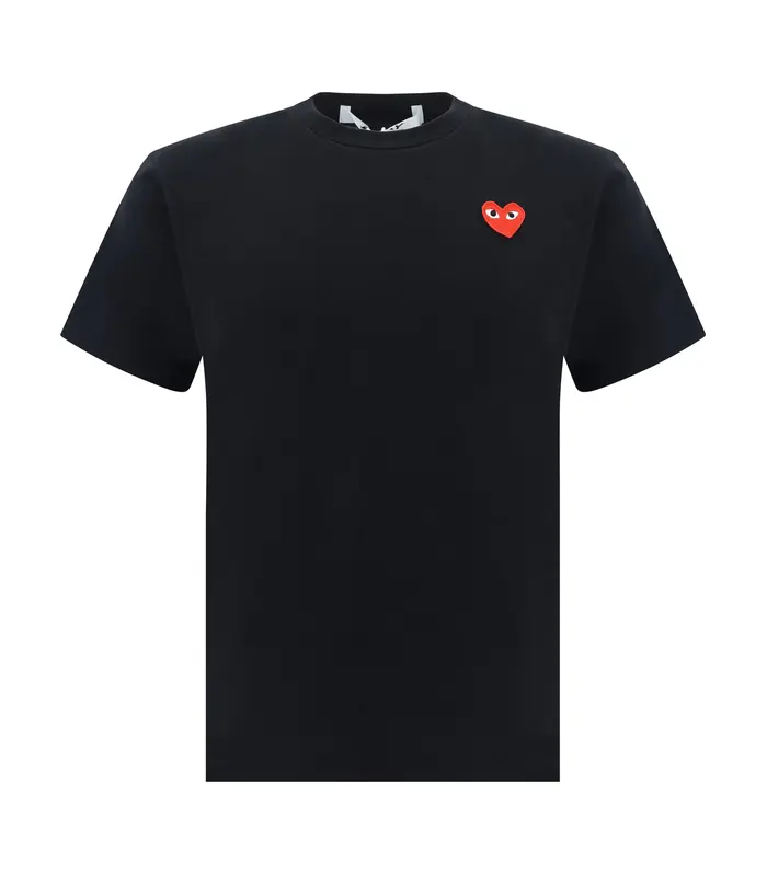 T-SHIRT RED EMBLEM RED HEART BLACK