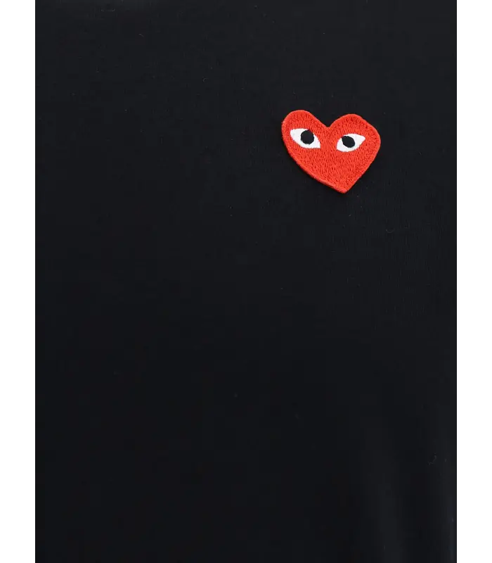T-SHIRT RED EMBLEM RED HEART BLACK