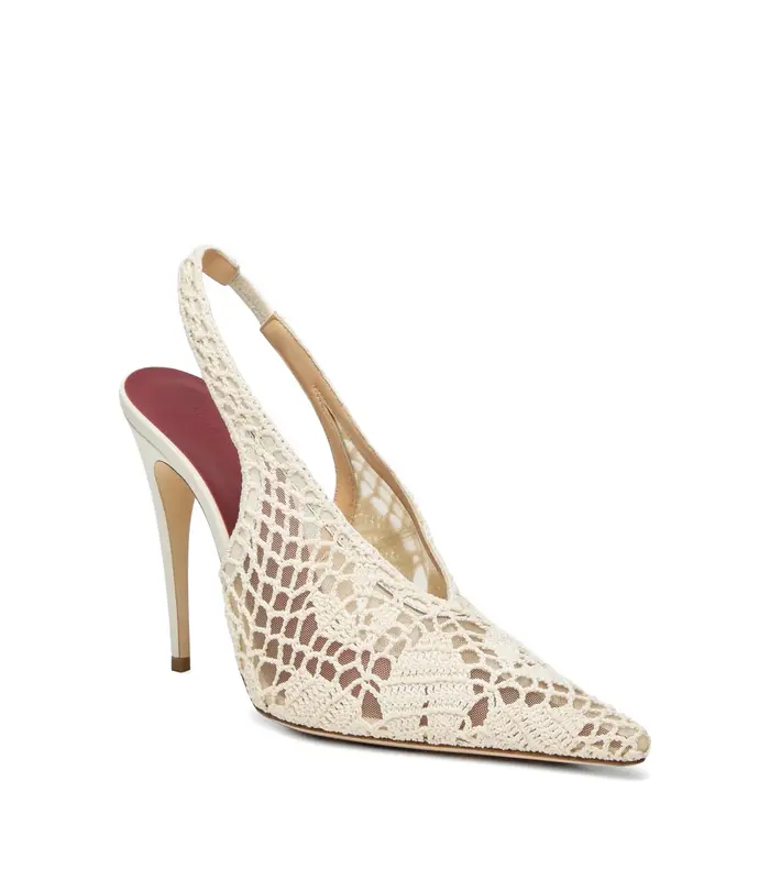 SLINGBACK CROCHET CREAM