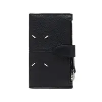 CARD HOLDER + COIN PURSE WITH ZIP BLACK