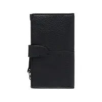 CARD HOLDER + COIN PURSE WITH ZIP BLACK