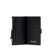 CARD HOLDER + COIN PURSE WITH ZIP BLACK