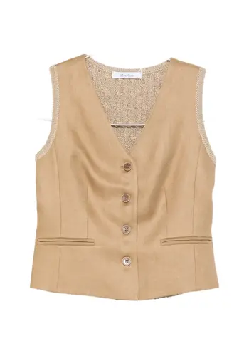 MAXMARA knitted waistcoat desert MAXMARA knitted waistcoat desert