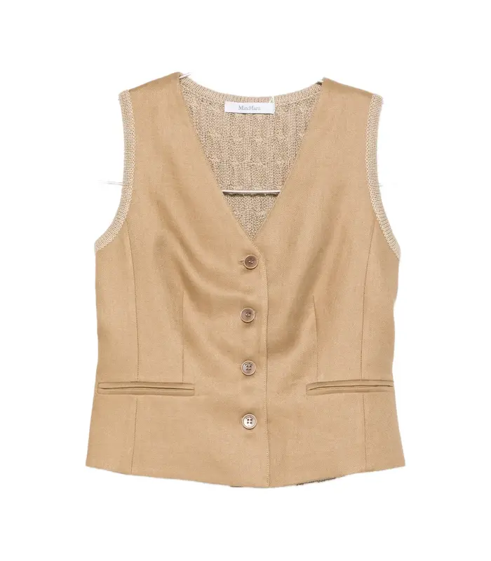 KNITTED WAISTCOAT DESERT