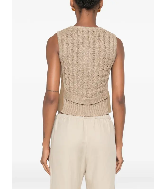 KNITTED WAISTCOAT DESERT