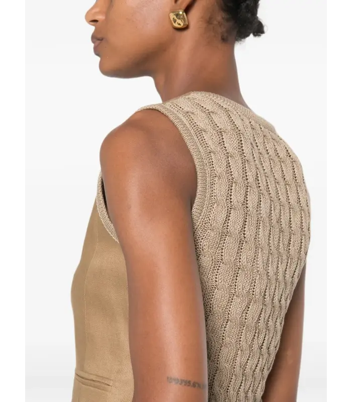 KNITTED WAISTCOAT DESERT