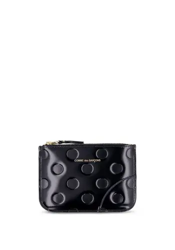 COMME DES GARÇONS WALLET dots embossed leather line black COMME DES GARÇONS WALLET dots embossed leather line black