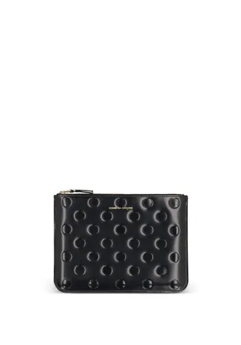 COMME DES GARÇONS WALLET dots embossed leather line black COMME DES GARÇONS WALLET dots embossed leather line black