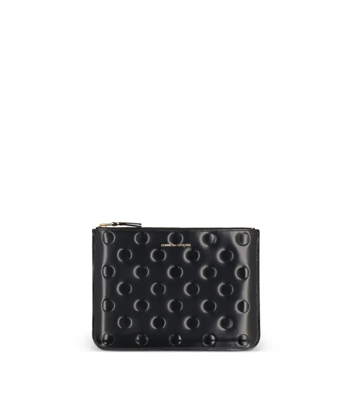 DOTS EMBOSSED LEATHER LINE BLACK