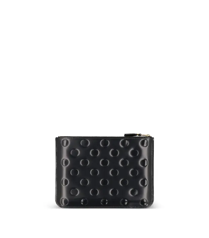 DOTS EMBOSSED LEATHER LINE BLACK