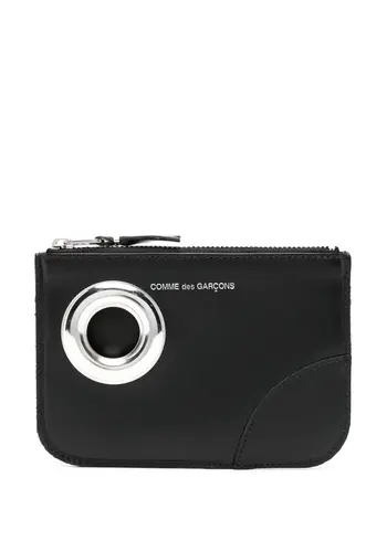 COMME DES GARÇONS WALLET silver eyelet black COMME DES GARÇONS WALLET silver eyelet black