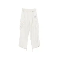 R/CO SATIN CARGO PANTS CREAM