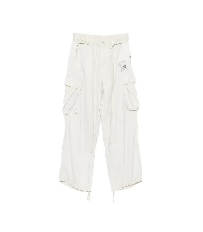 R/CO SATIN CARGO PANTS CREAM