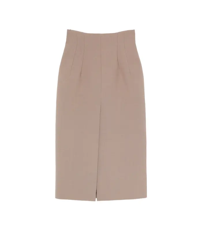 JU0591 SKIRT DARK TAUPE