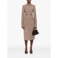 JU0591 SKIRT DARK TAUPE