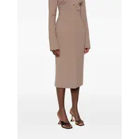 JU0591 SKIRT DARK TAUPE
