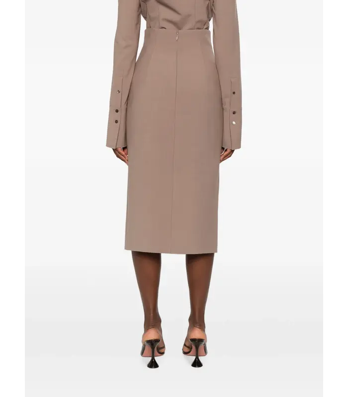 JU0591 SKIRT DARK TAUPE