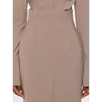 JU0591 SKIRT DARK TAUPE