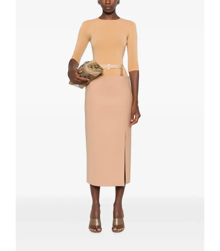 JU0598 SKIRT TAN