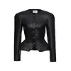 MAGDA BUTRYM LEATHER 24 BLAZER BLACK
