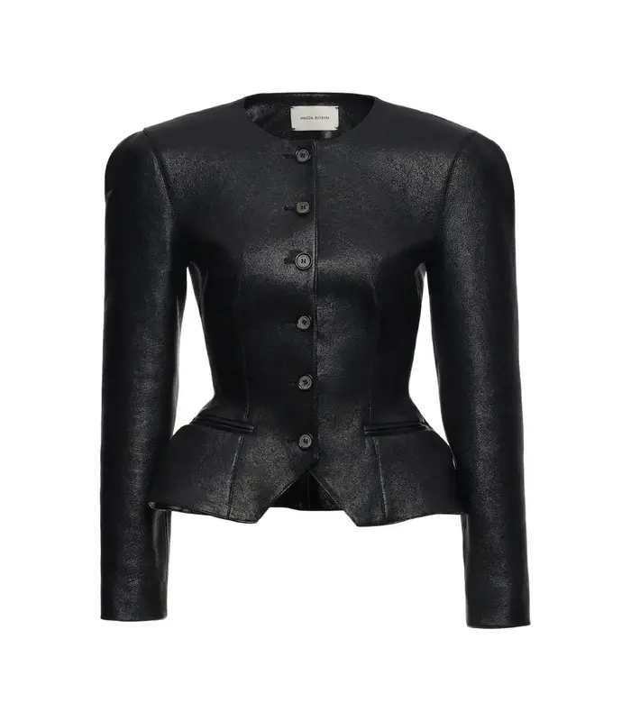 LEATHER 24 BLAZER BLACK