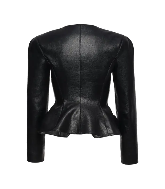 LEATHER 24 BLAZER BLACK