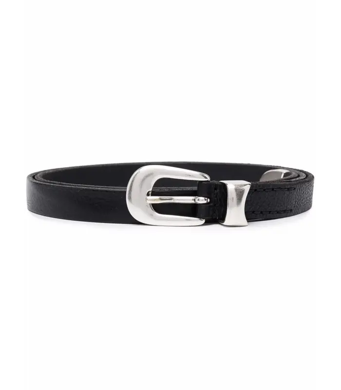 2 CM BELT BLACK LEATHER