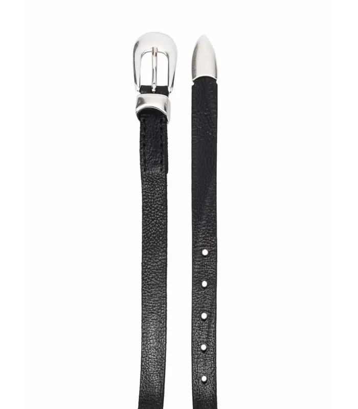 2 CM BELT BLACK LEATHER