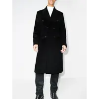 WHALE COAT BLACK HAIRY WOOL