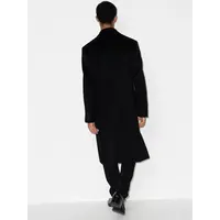 WHALE COAT BLACK HAIRY WOOL