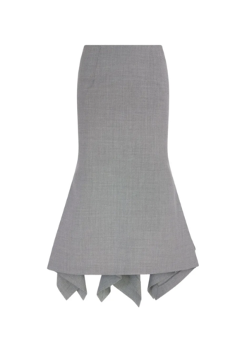 THE ATTICO midi skirt white/black THE ATTICO midi skirt white/black