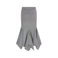 Midi skirt WHITE/BLACK