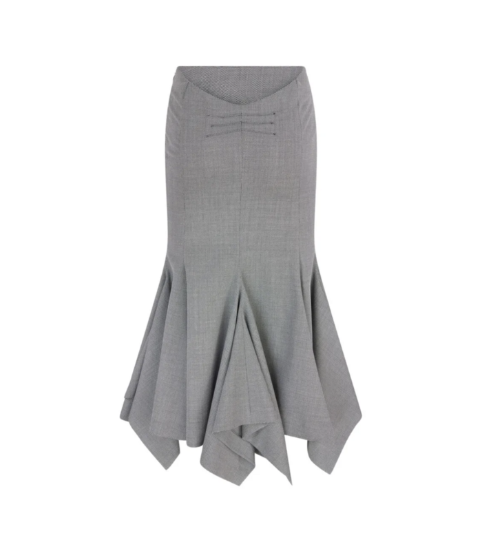 Midi skirt WHITE/BLACK