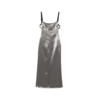 THE ATTICO Midi Dress Metal Grey