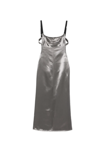 THE ATTICO midi dress metal grey THE ATTICO midi dress metal grey