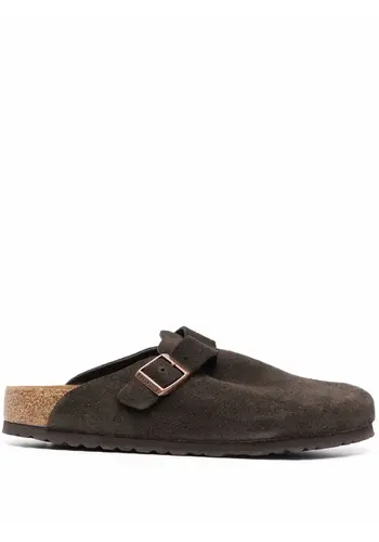 BIRKENSTOCK boston soft footbed suede leather unisex mocha BIRKENSTOCK boston soft footbed suede leather unisex mocha