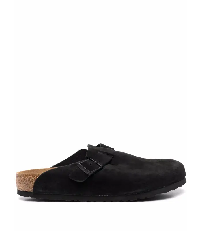 BOSTON SOFT FOOTBED SUEDE LEATHER UNISEX BLACK