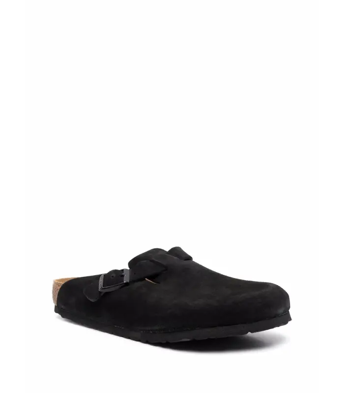 BOSTON SOFT FOOTBED SUEDE LEATHER UNISEX BLACK