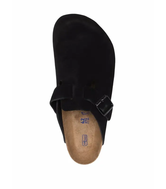 BOSTON SOFT FOOTBED SUEDE LEATHER UNISEX BLACK