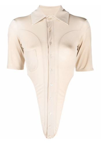 NINAMOUNAH bipeds body blouses short sleeve champagne