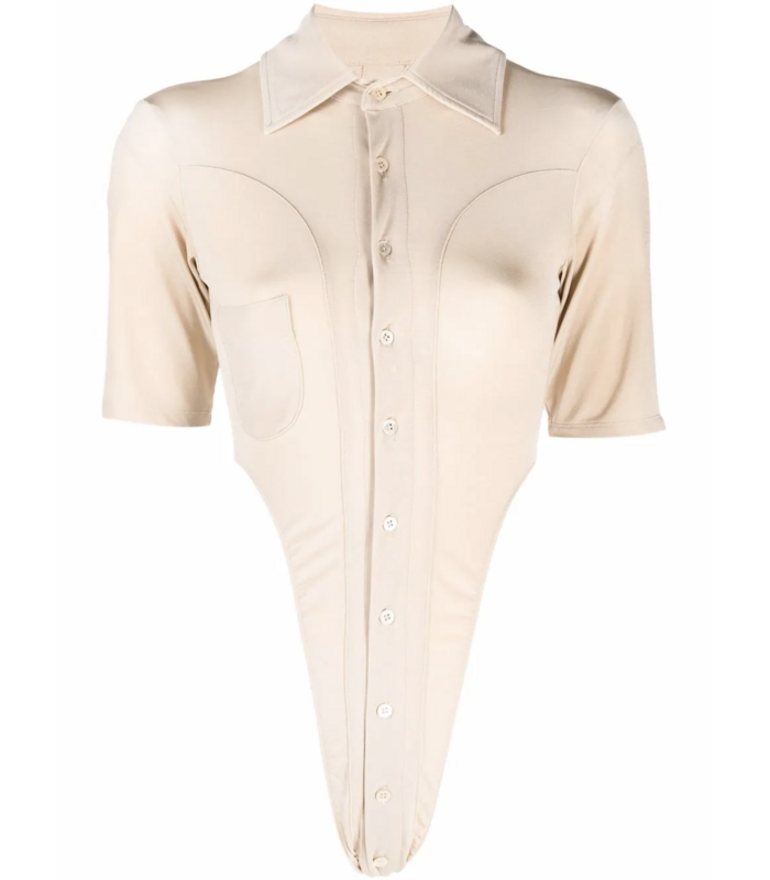 BIPEDS BODY BLOUSES SHORT SLEEVE CHAMPAGNE