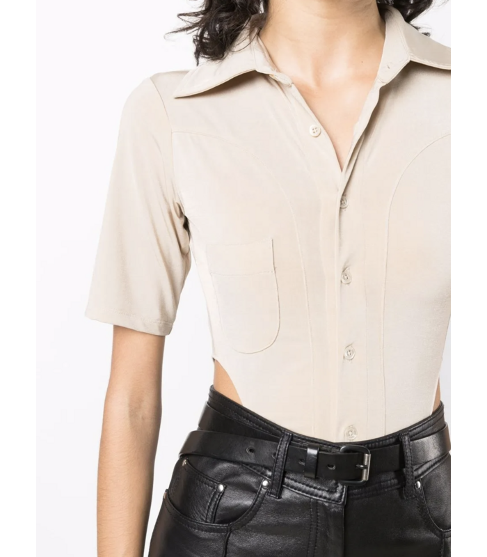 BIPEDS BODY BLOUSES SHORT SLEEVE CHAMPAGNE