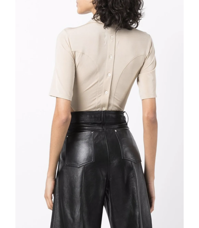 BIPEDS BODY BLOUSES SHORT SLEEVE CHAMPAGNE