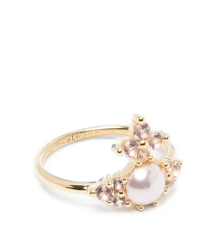 FEODORA RING GOLD / CHAMPAGNE CZ / PINK