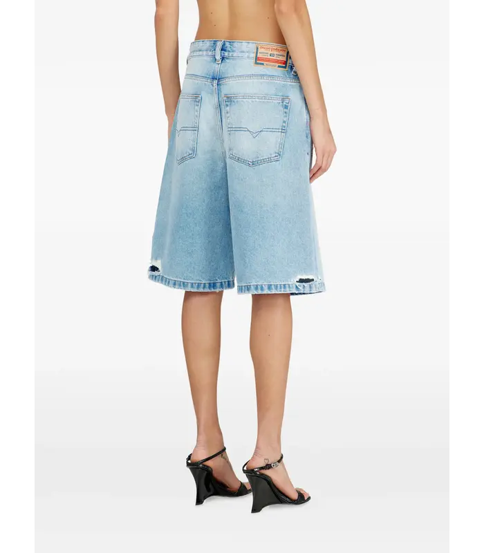 DE-SIRE-SHORT destroyed denim