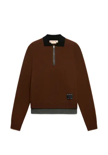 MARNI polo neck brown
