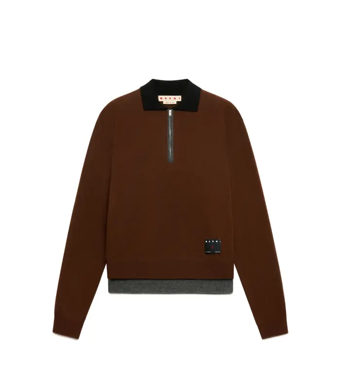 POLO NECK BROWN